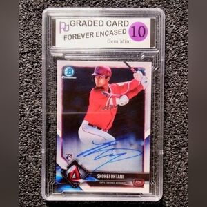 Shohei Ohtani Los Angeles Angels MVP Autograph Baseball Rookie Card Graded 10